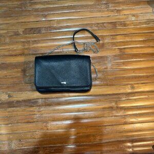 Mango Black Crossbody Bag – Gold Chain Strap Clutch